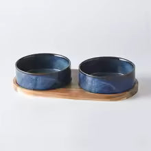 Elevated Ceramic Cat Bowl - Raised Feeder for Spine Health & Comfort