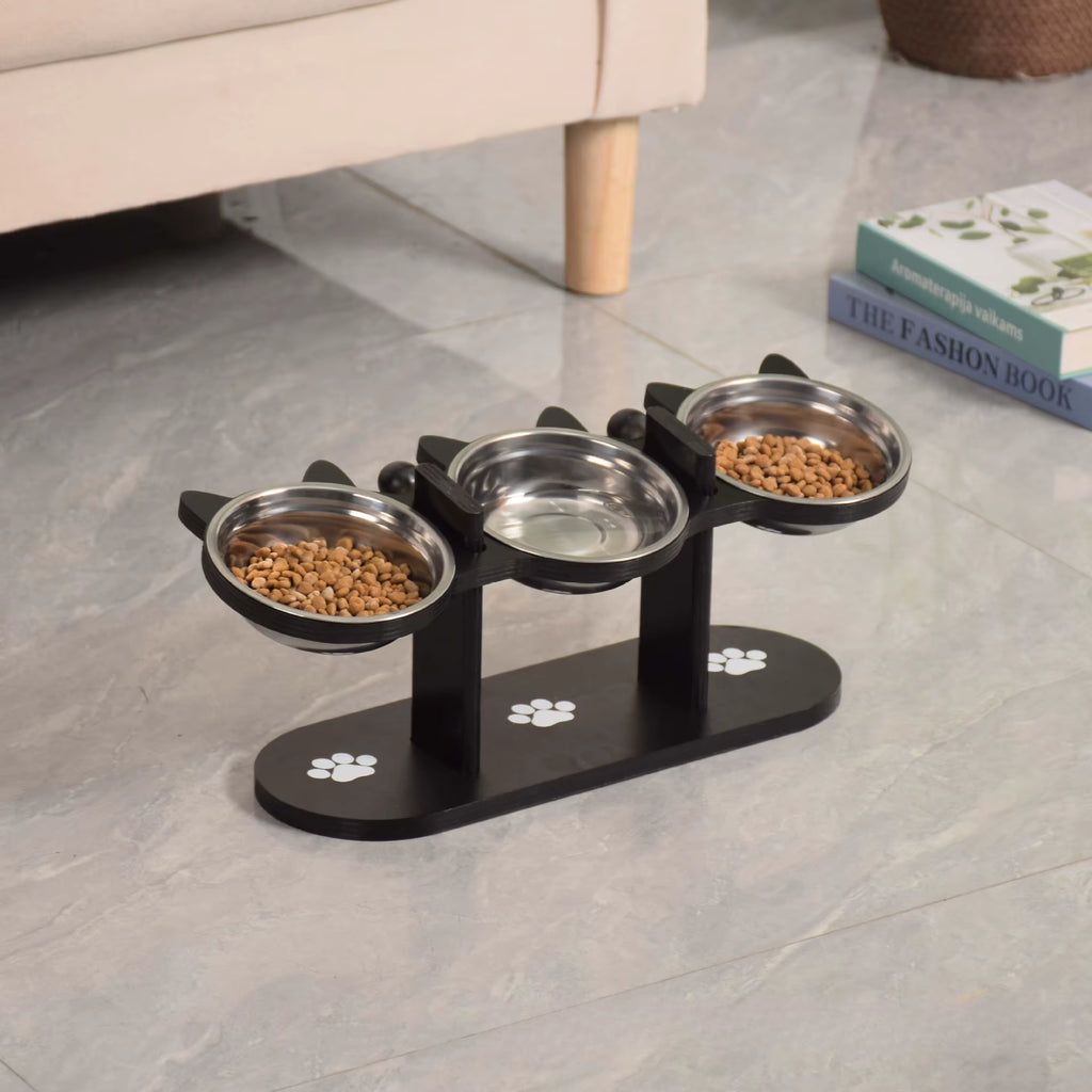 Premium 3-Tier Elevated Cat Feeding Station