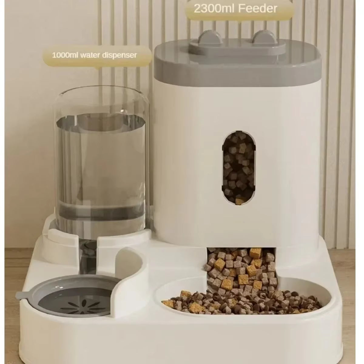 Automatic Pet Feeder & Water Fountain - Large Capacity Food & Water Dispenser